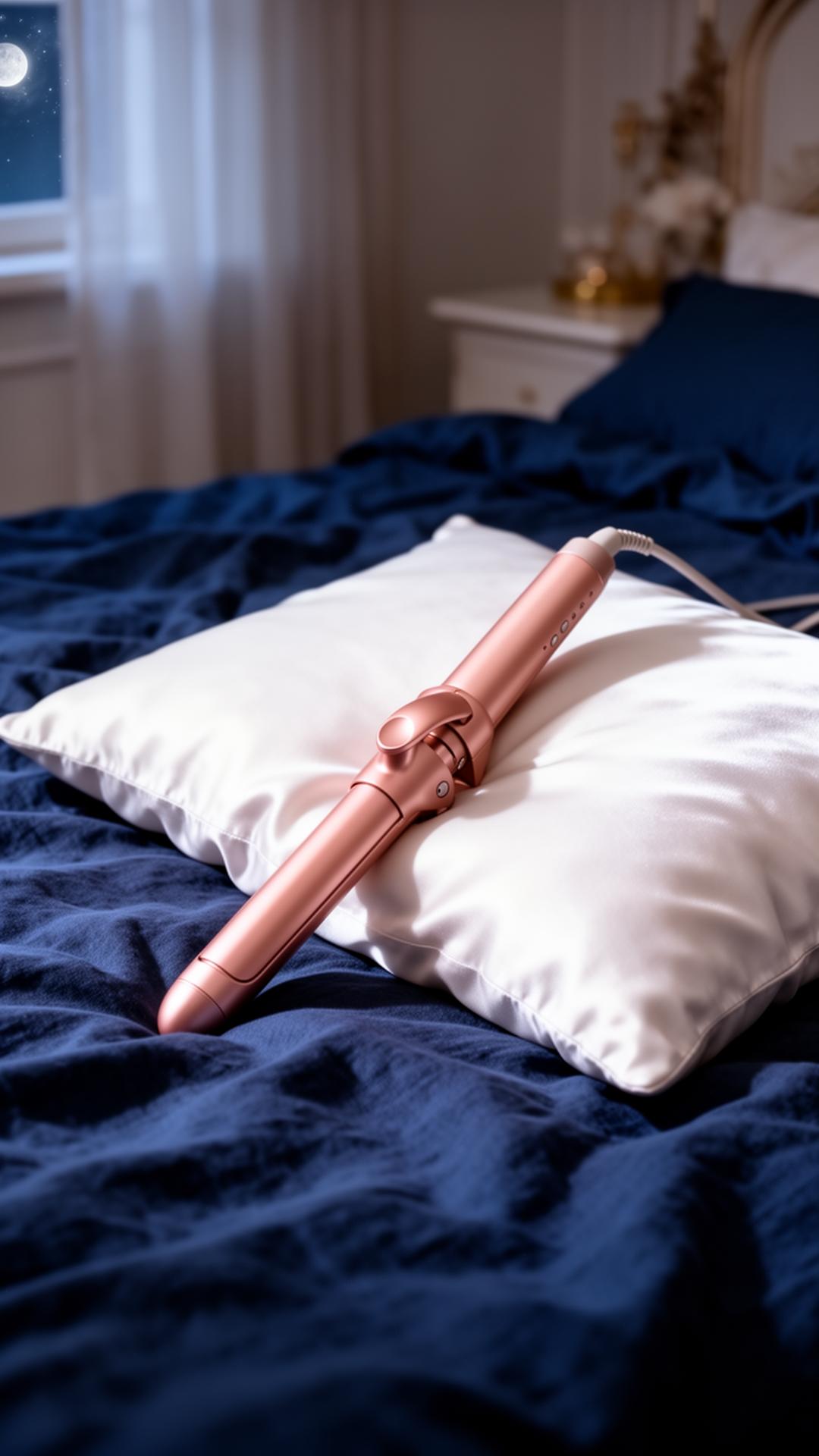 Silk pillow at night